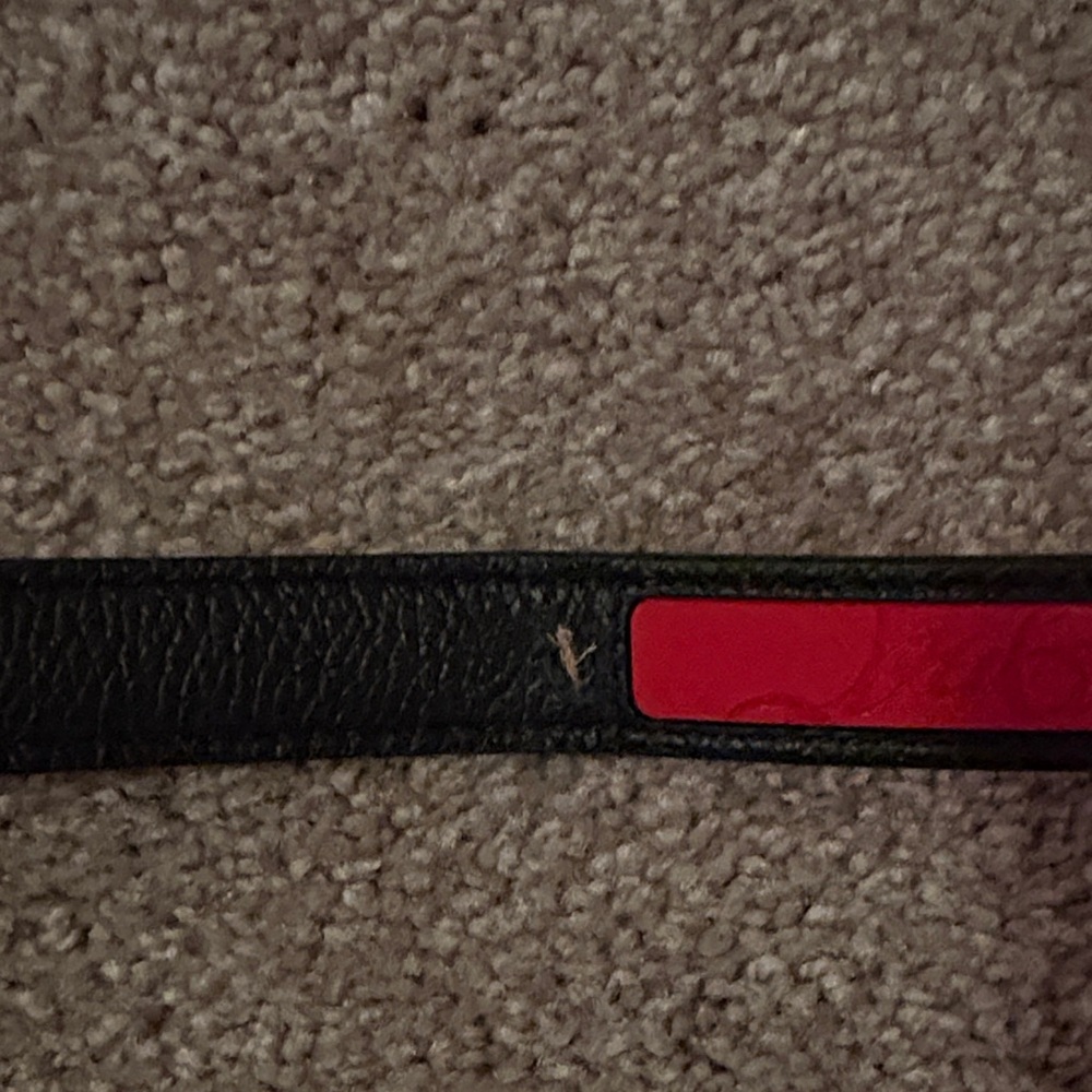 Christian Louboutin Red and Black Small Dog Collar with Packaging. - Picture 5 of 9